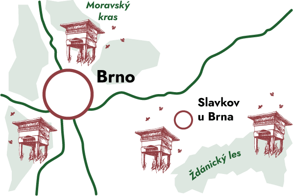 mapa-vcely-uly mapa stanovišť včel